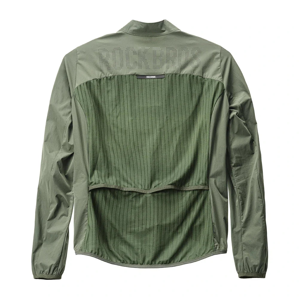 Green jacket with a brand logo on a white background #color_Dark Green