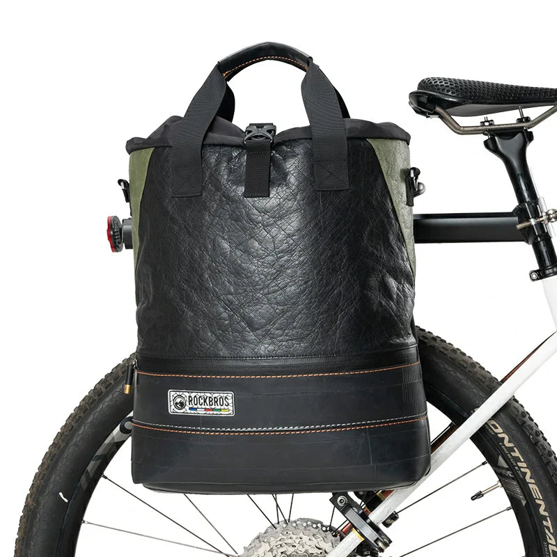 fahrradtasche recycled Sustainable Tire Bike Panniers 12L ROAD TO SKY Farbe:Aegean blau Elops 500 Single Speed Category:Fahrräder_Shimano MT400  hydraulische Bremse This bag is a