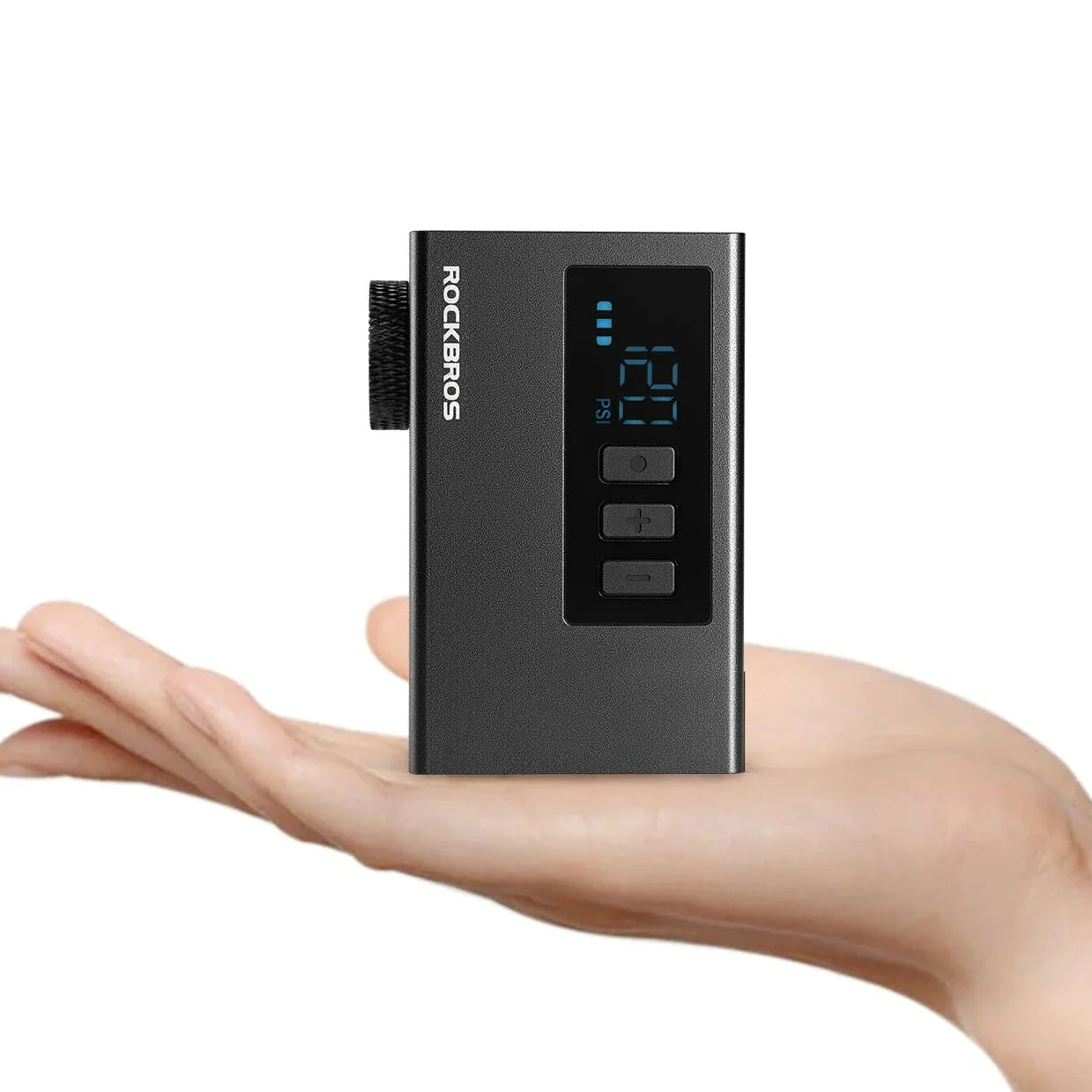 Tiny Electric Bike Pump Mini Pump with Gauge Max 120PSI Auto Stop