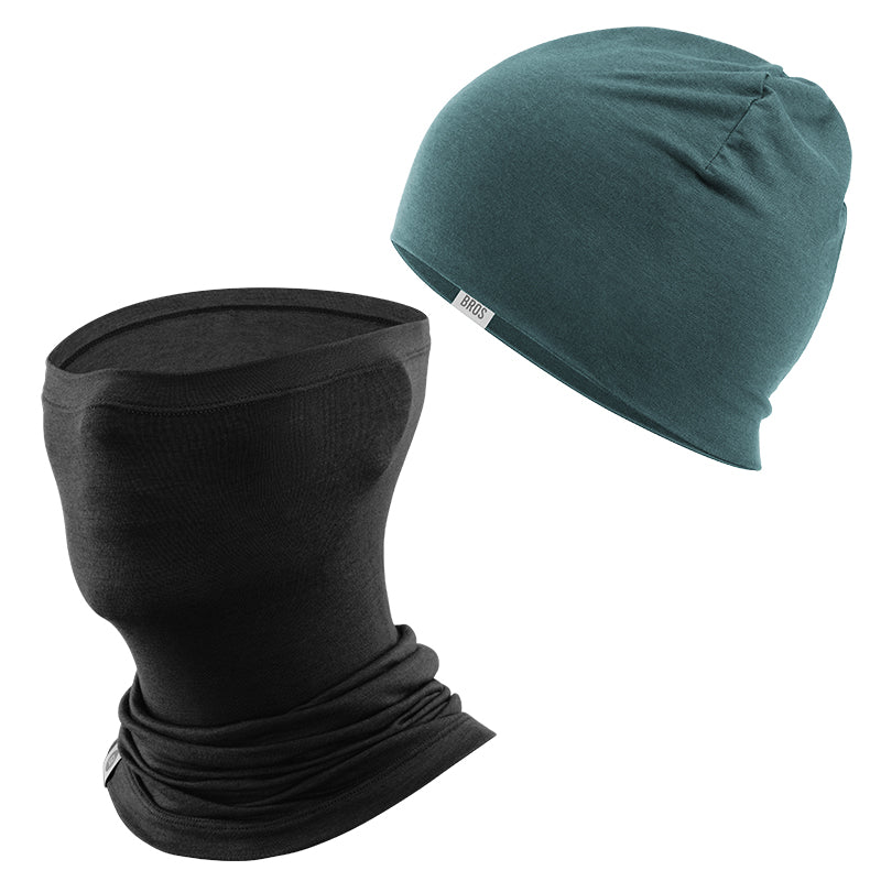 Winter Cap and Face Mask Set Merino Wool Thermal