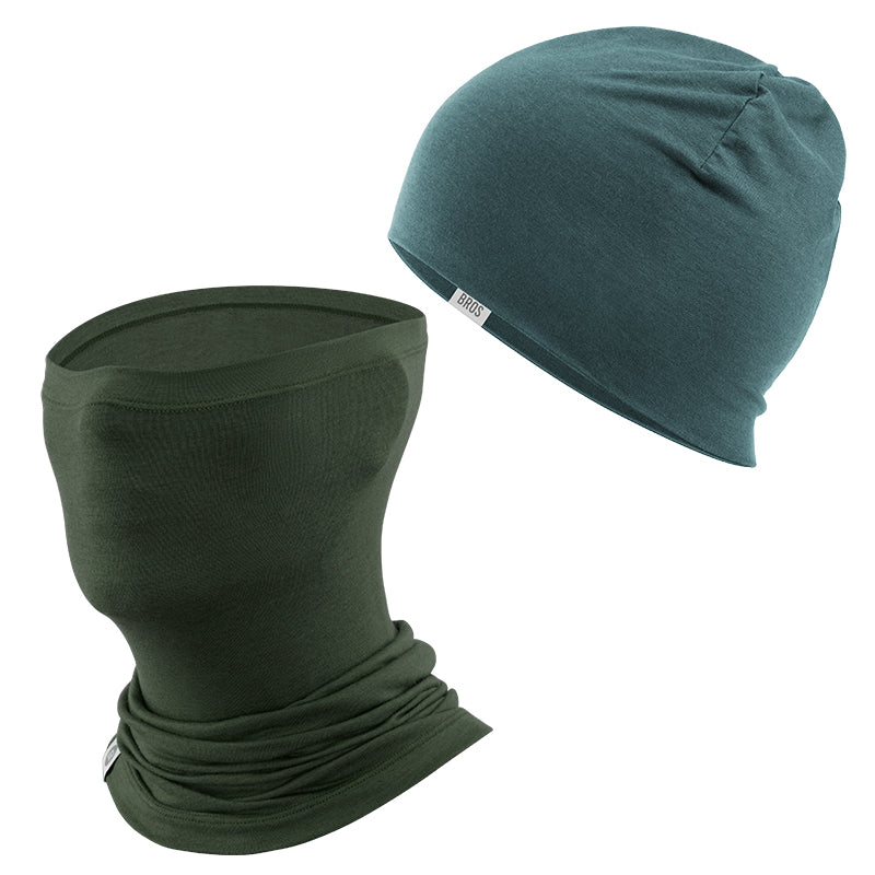 Winter Cap and Face Mask Set Merino Wool Thermal