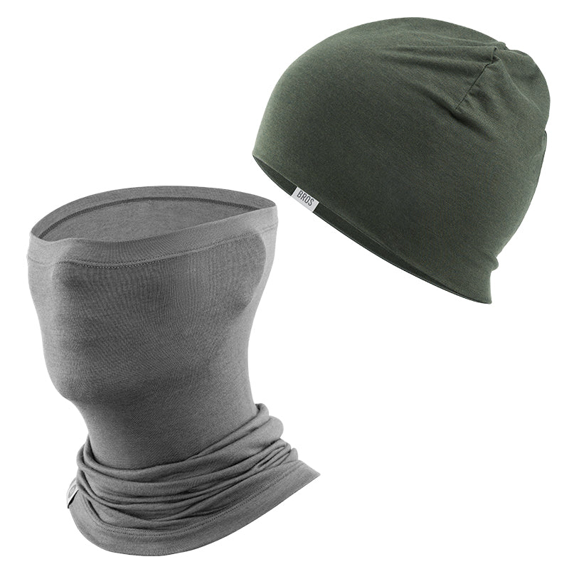 Winter Cap and Face Mask Set Merino Wool Thermal