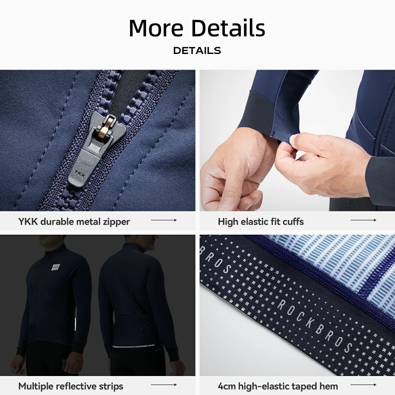 Winter Cycling Jacket Double-Layer Thermal Fleece