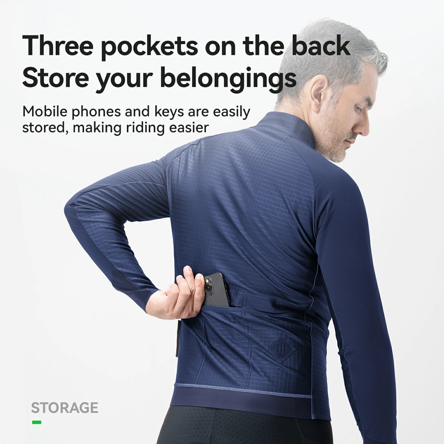 Winter Cycling Jacket Double-Layer Thermal Fleece