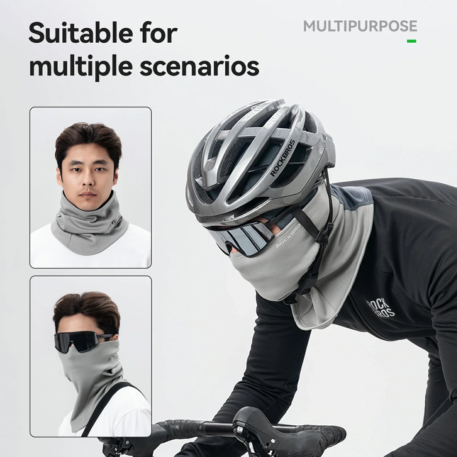 Provides full protection against wind, dust, and cold.