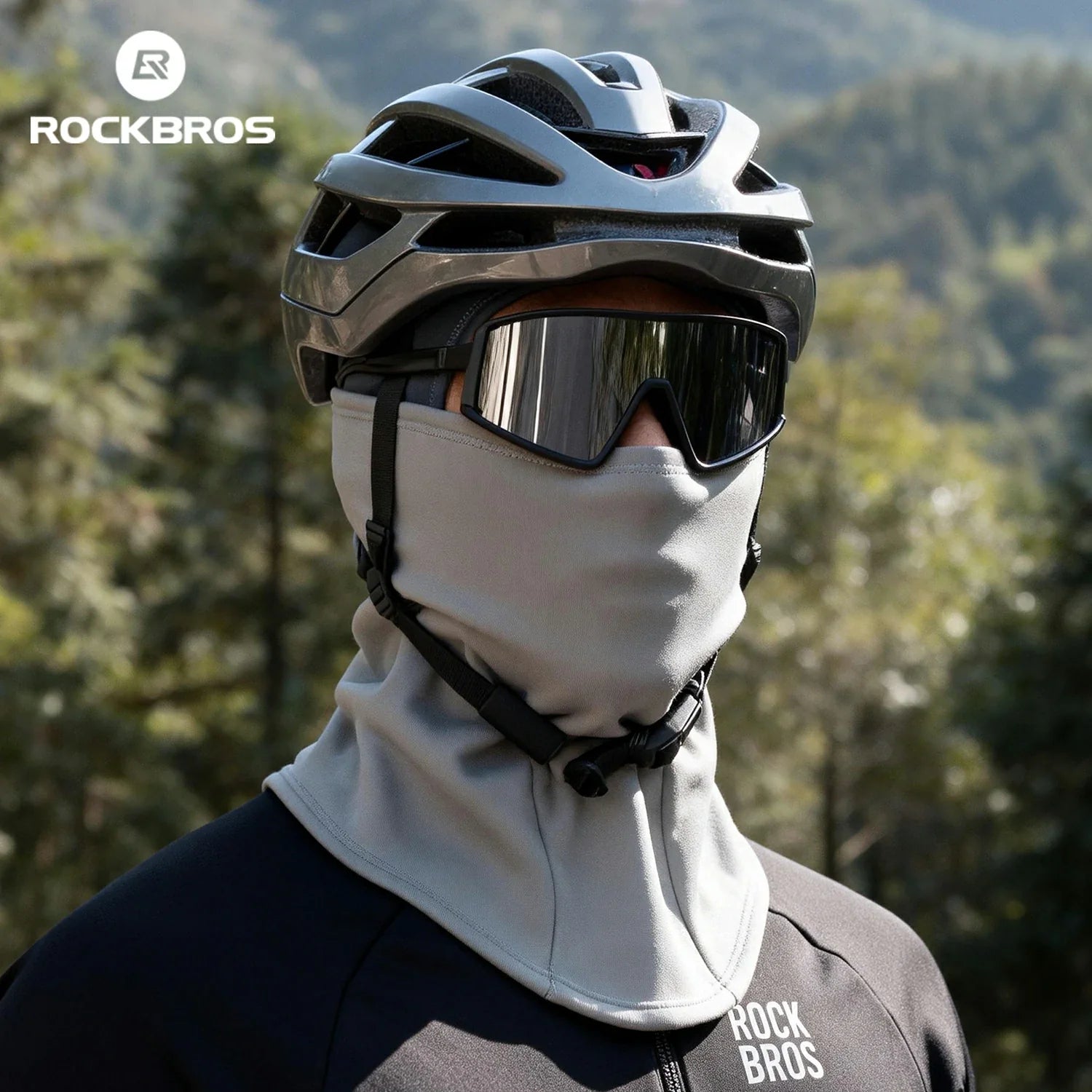 Balaclava compatible with helmets for cycling, skiing, or motorbike.
