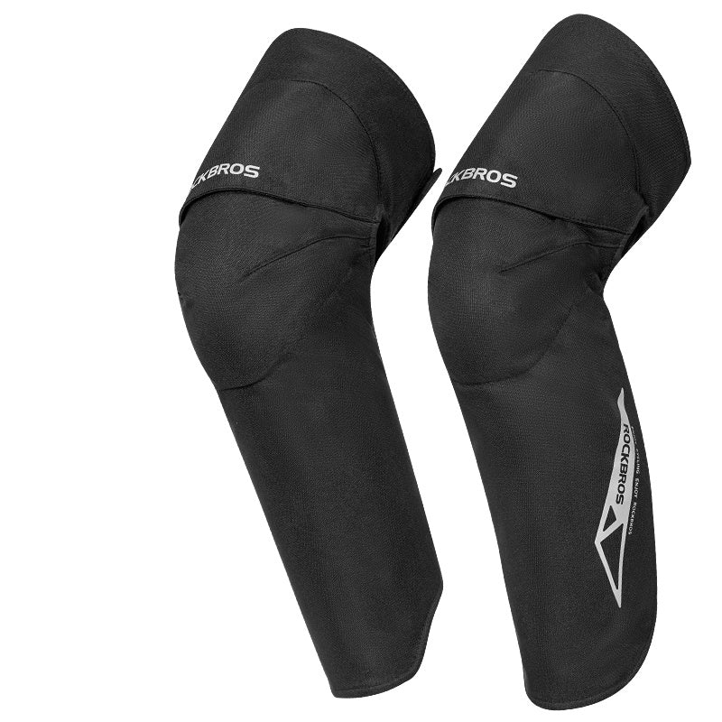 Pair of black knee pads with 'X-Bones' branding on a white background #Type_Long Without Pad