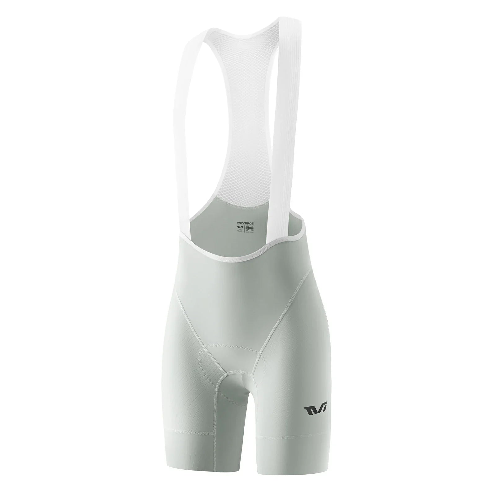 ROCKBROS women¡¯s cycling bib shorts with padded gel chamois#color_soft gray white