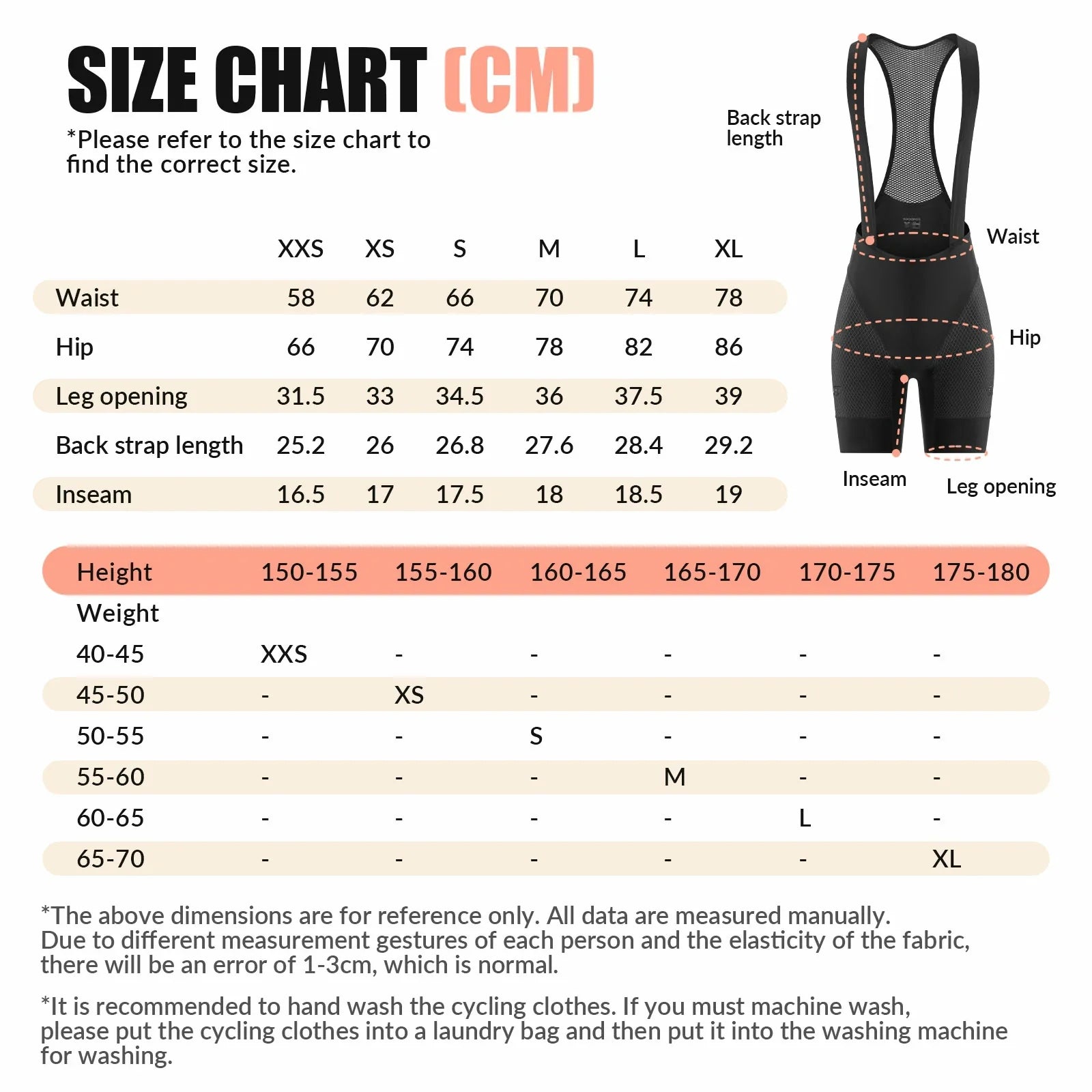 ROCKBROS women¡¯s cycling bib shorts with padded gel chamois#color_black