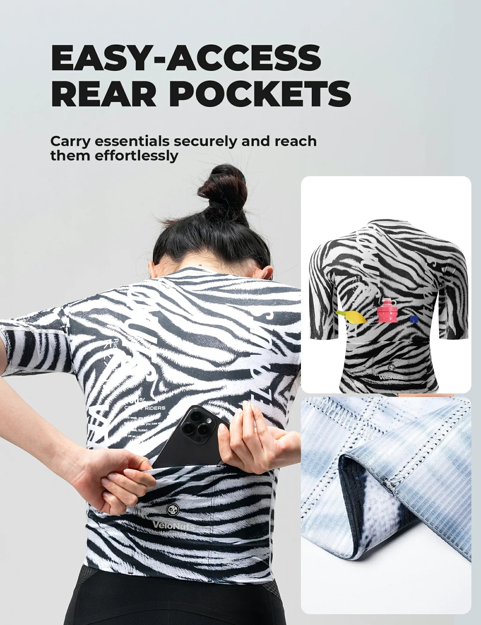 VeloNuts women?¡¥s cycling jersey zebra stripe breathable