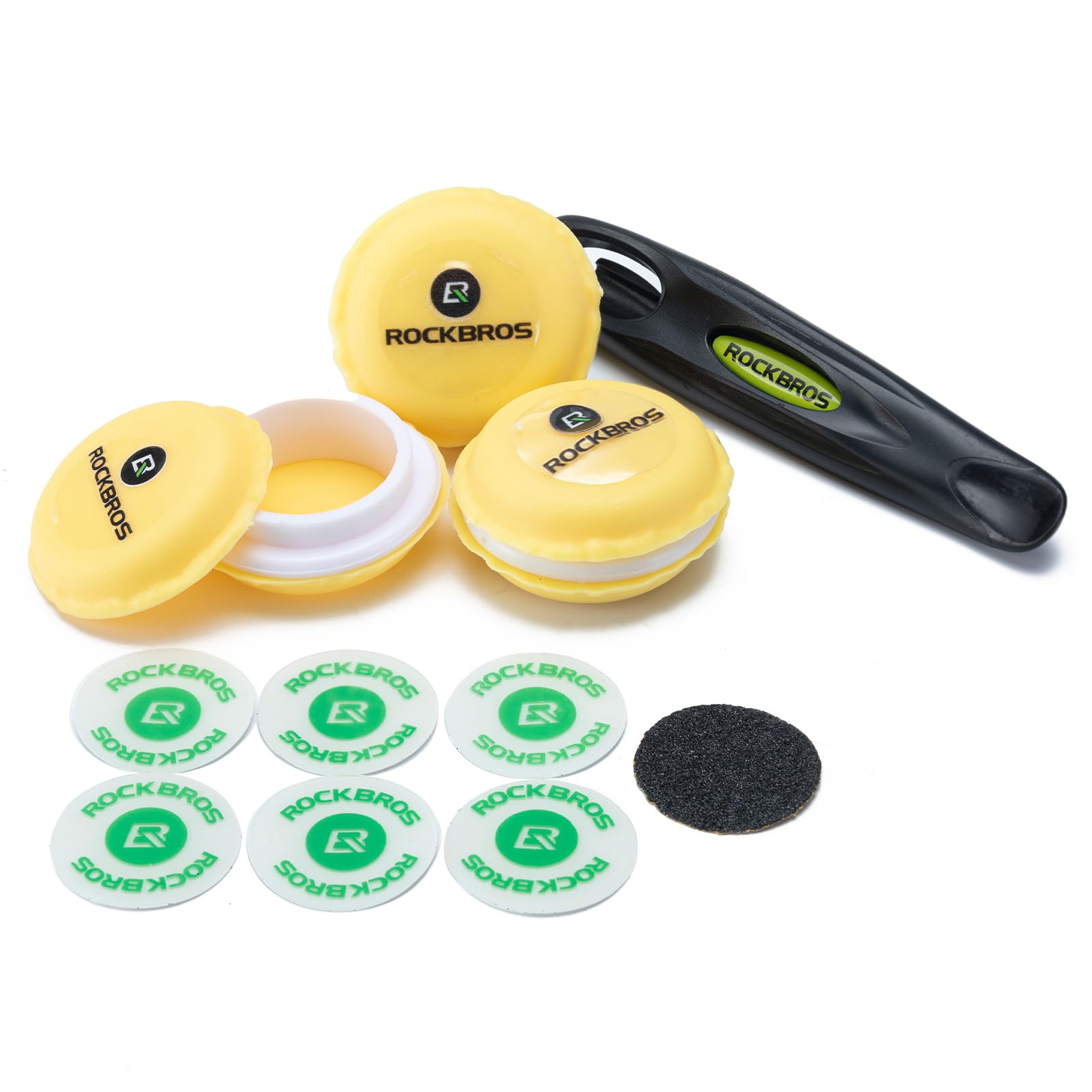 18-Pcs Bike Tire Patch Kit, Glueless Tube Repair with Tyre Levers 6-Pack