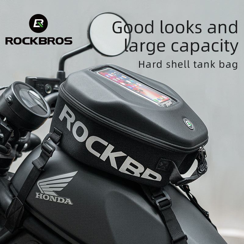 ROCKBROS 7L Hard Shell Motorcycle Tank Bag Waterproof Touchscreen Phone Pouch - ROCKBROSUSA