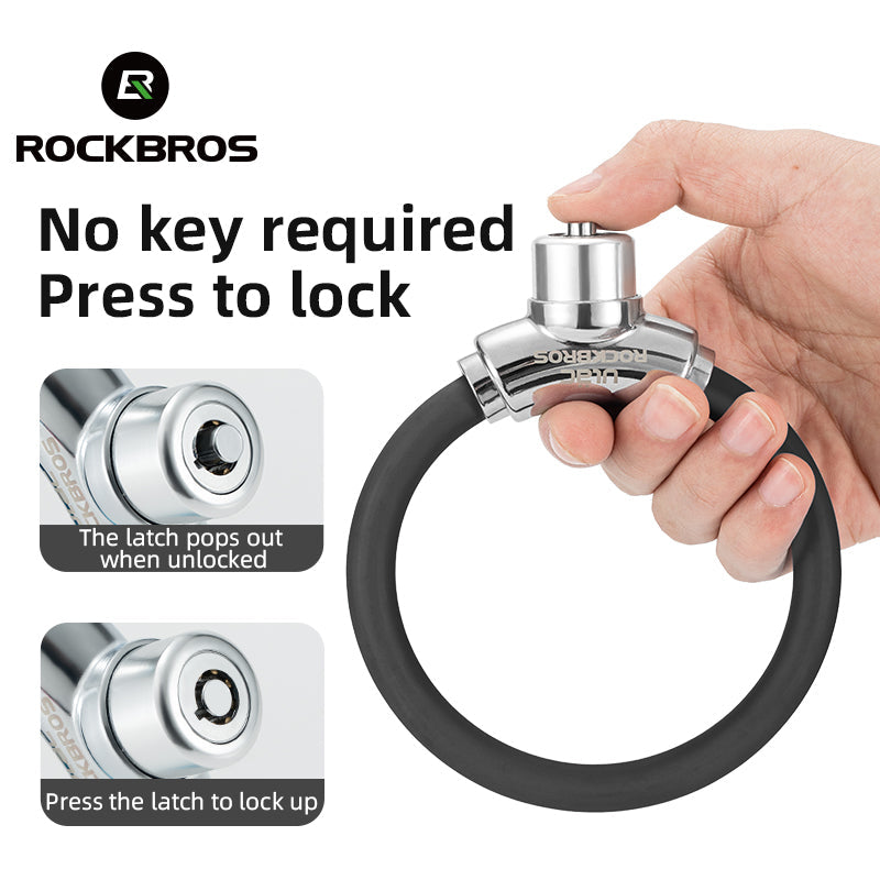 ROCKBROS Bike Cable Lock Portable Bicycle Lock Anti Theft Cable Lock - ROCKBROSUSA