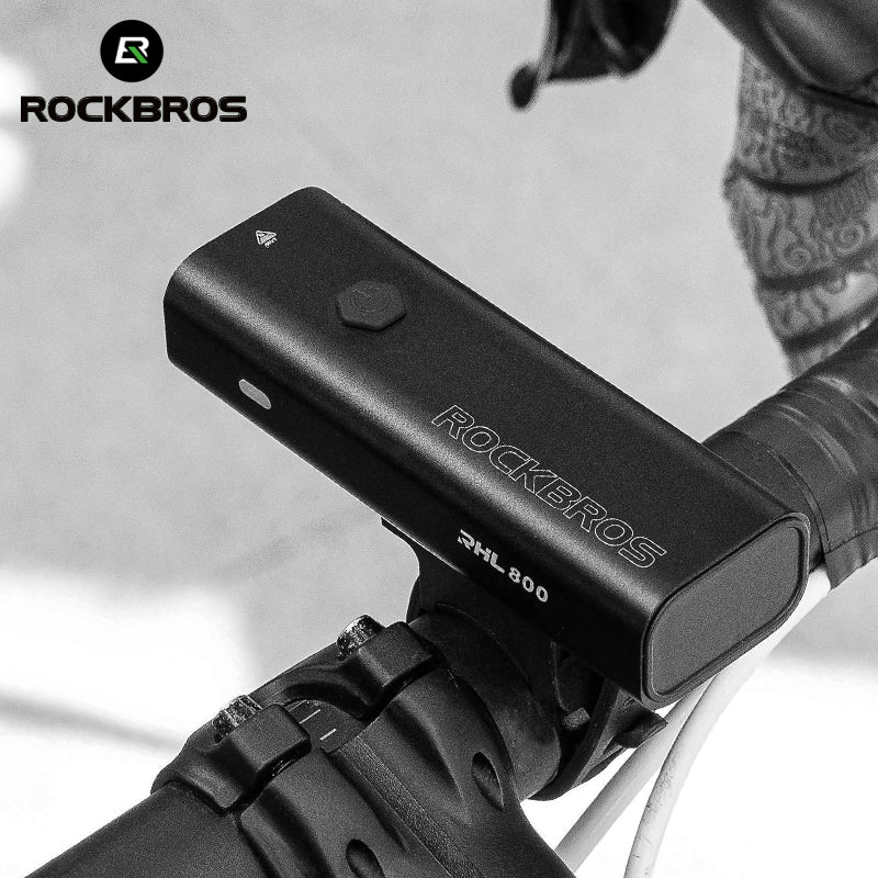 ROCKBROS Bicycle Front Headlight RHL800LM - 800 Lumens, USB-C, IPX6 Waterproof - ROCKBROSUSA
