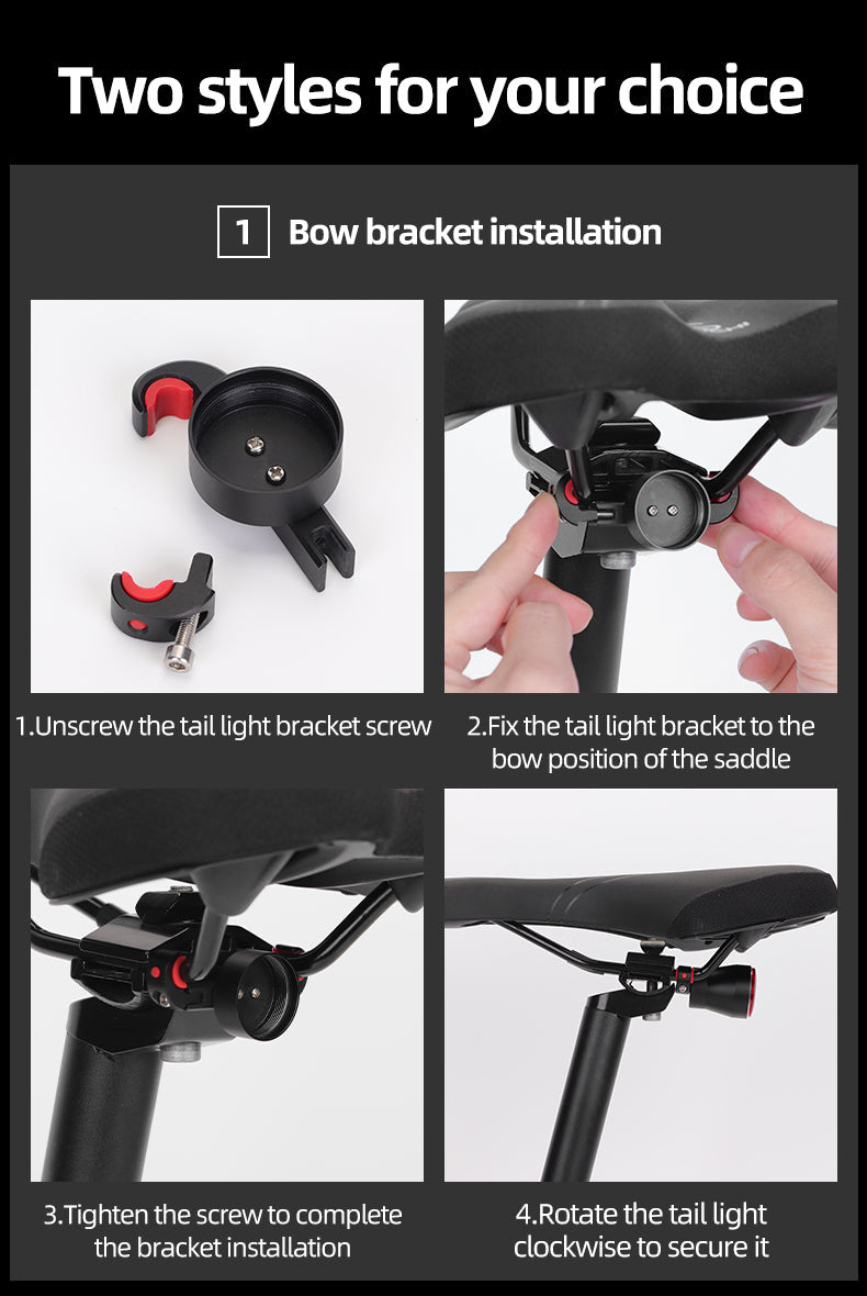 ROCKBROS 1000 Lumen Front Bike Light + Smart Brake & Tail Light Q5 Set - ROCKBROSUSA