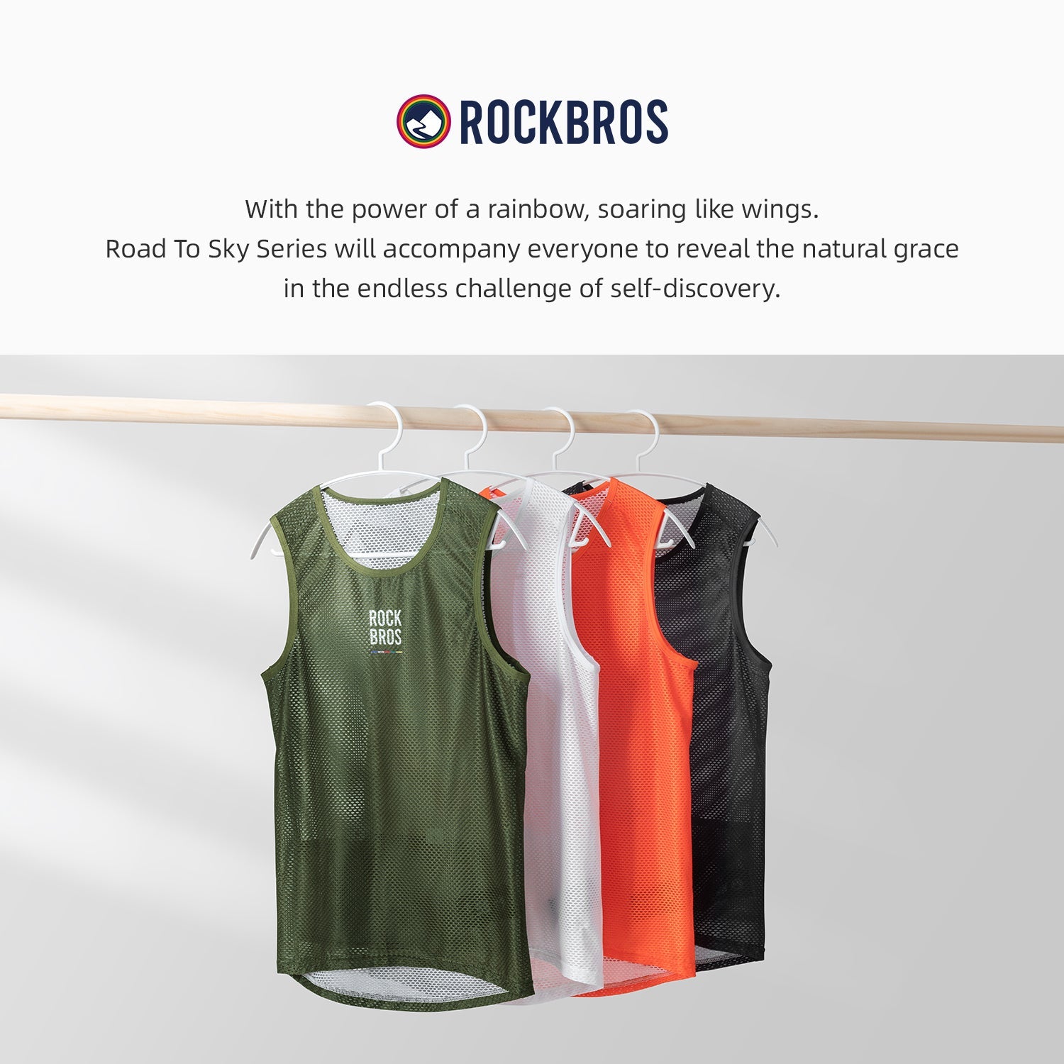 【ROAD TO SKY】by ROCKBROS Unisex Sleeveless Mesh Cycling Base Layer in Various Colours - ROCKBROSUSA