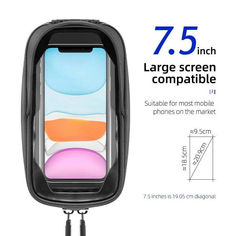ROCKBROS Bike Front Frame Bag Double Zipper Bicycle Top Tube Handlebar Phone Bag - ROCKBROSUSA