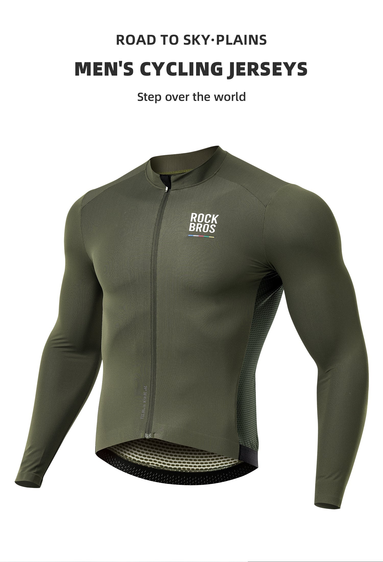 【ROAD TO SKY】by ROCKBROS Men's Long-Sleeve Cycling Jersey in Various Colours - ROCKBROSUSA