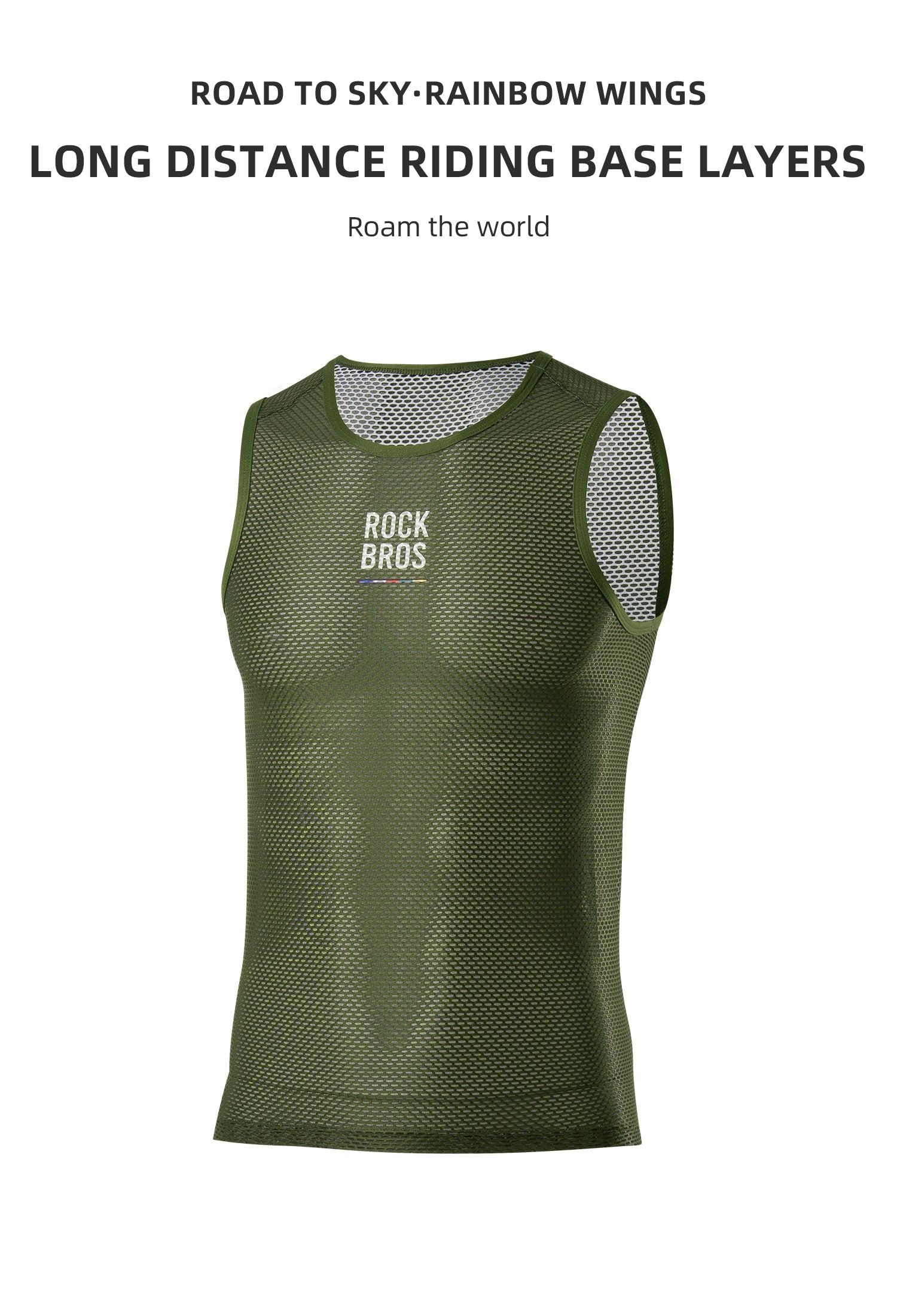 【ROAD TO SKY】by ROCKBROS Unisex Sleeveless Mesh Cycling Base Layer in Various Colours - ROCKBROSUSA