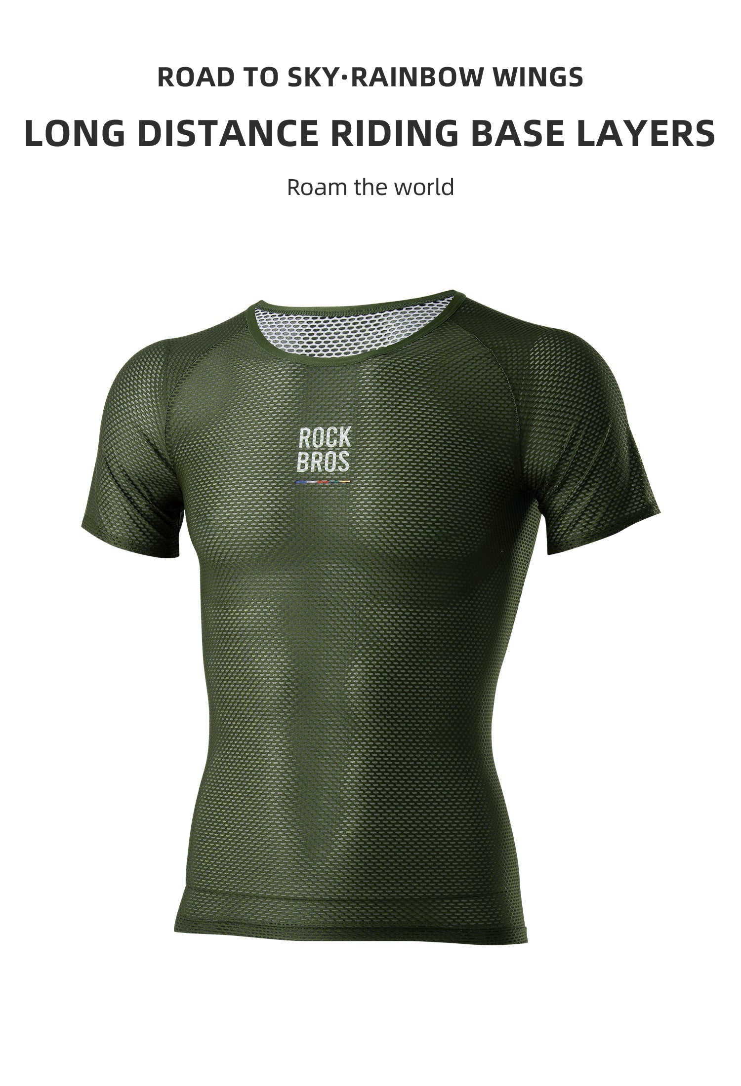 【ROAD TO SKY】by ROCKBROS Unisex Short-Sleeved Mesh Cycling Base Layer in Various Colours - ROCKBROSUSA