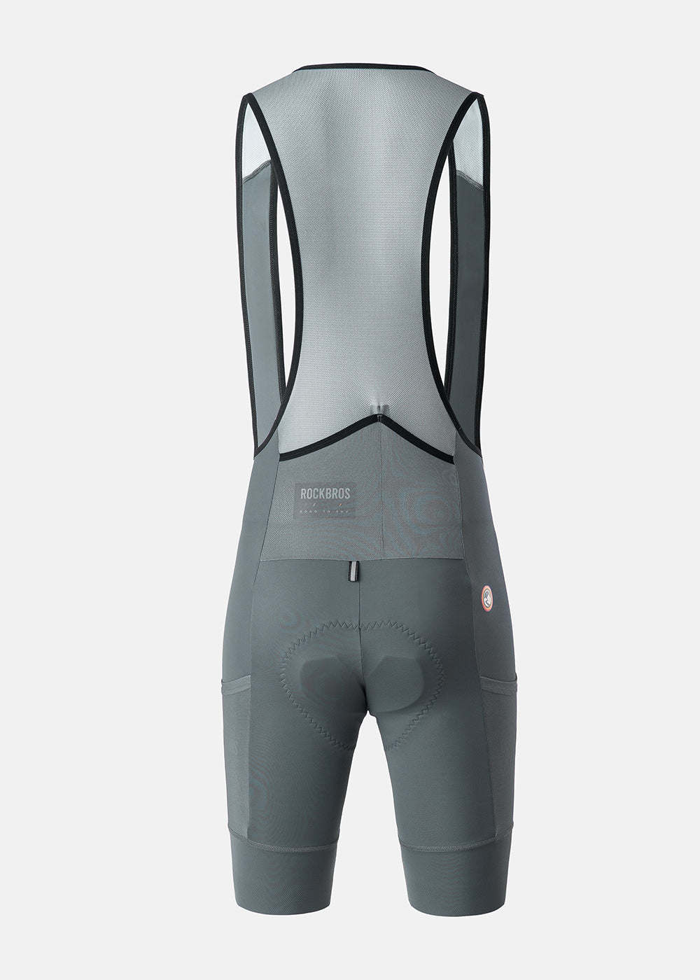 【ROAD TO SKY】by ROCKBROS Men's Cycling Bib Shorts in Grey - ROCKBROSUSA