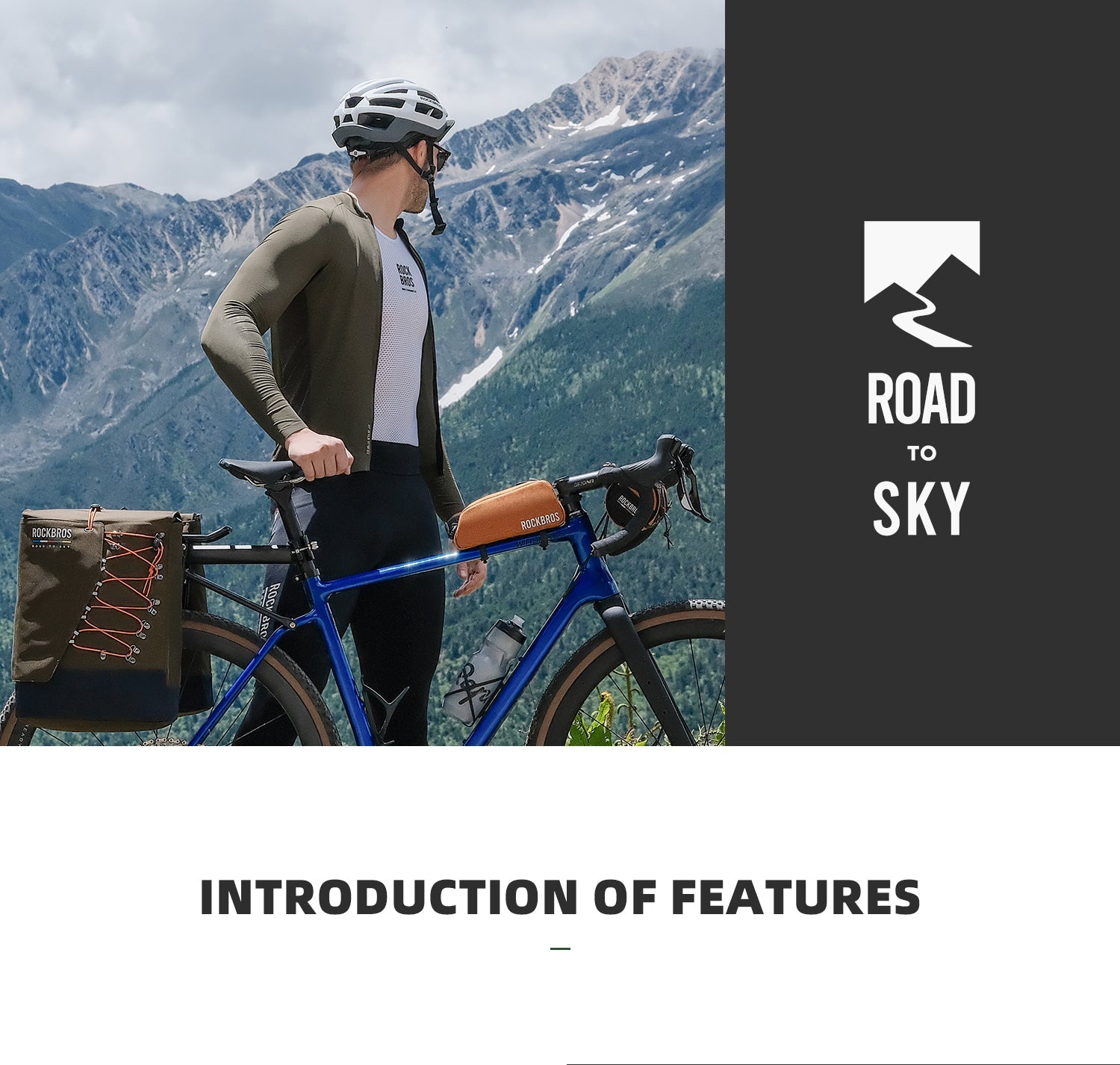 【ROAD TO SKY】by ROCKBROS Men's Long-Sleeve Cycling Jersey in Various Colours - ROCKBROSUSA