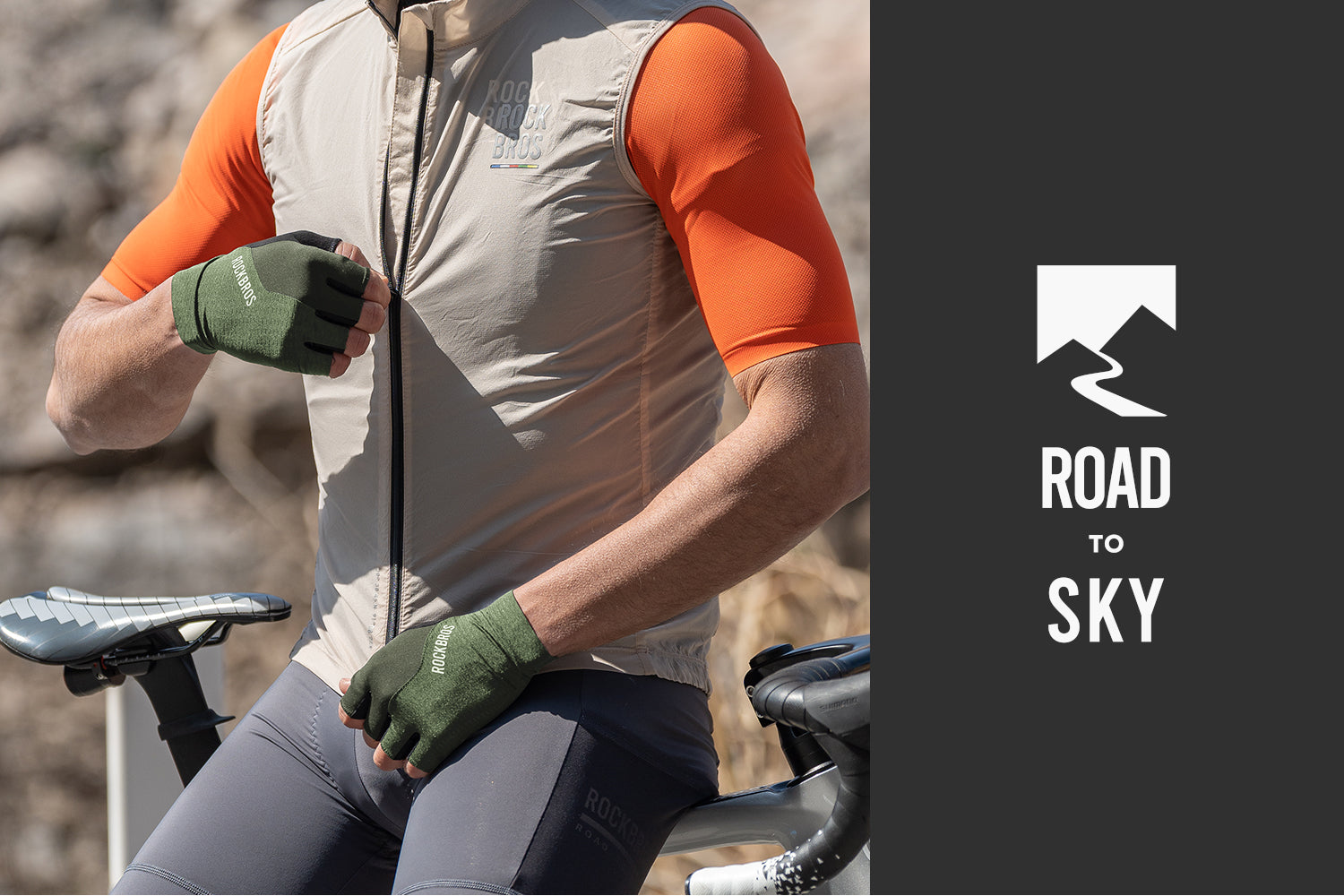 【ROAD TO SKY】by ROCKBROS Fingerless Anti-Slip Cycling Gloves in Various Colours - ROCKBROSUSA