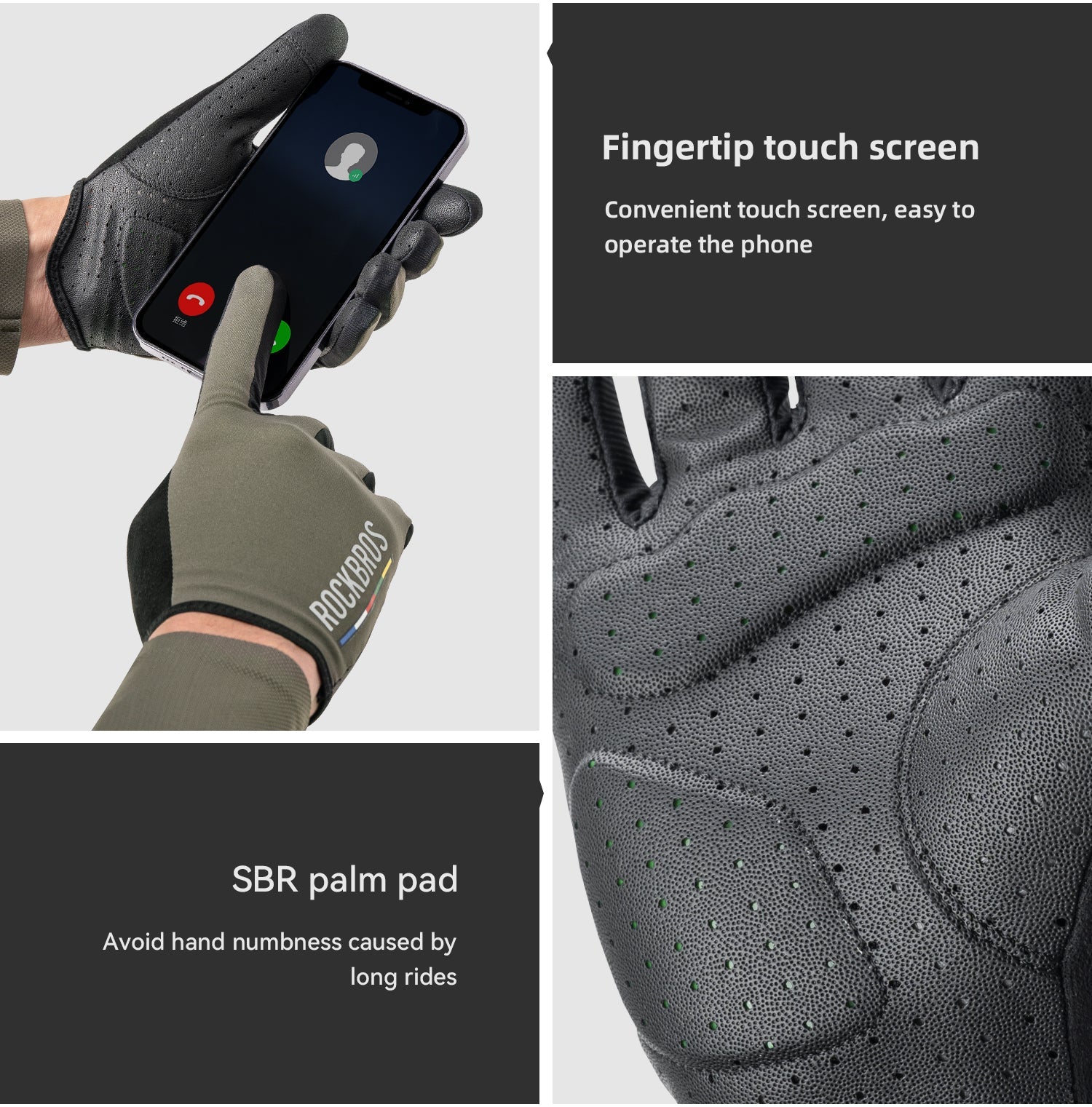 【ROAD TO SKY】by ROCKBROS Deluxe Cycling Gloves in Various Colours - ROCKBROSUSA