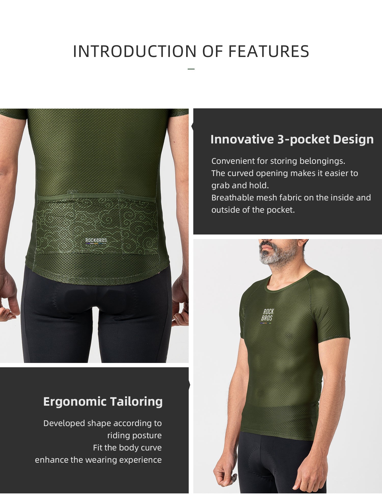 【ROAD TO SKY】by ROCKBROS Unisex Short-Sleeved Mesh Cycling Base Layer in Various Colours - ROCKBROSUSA