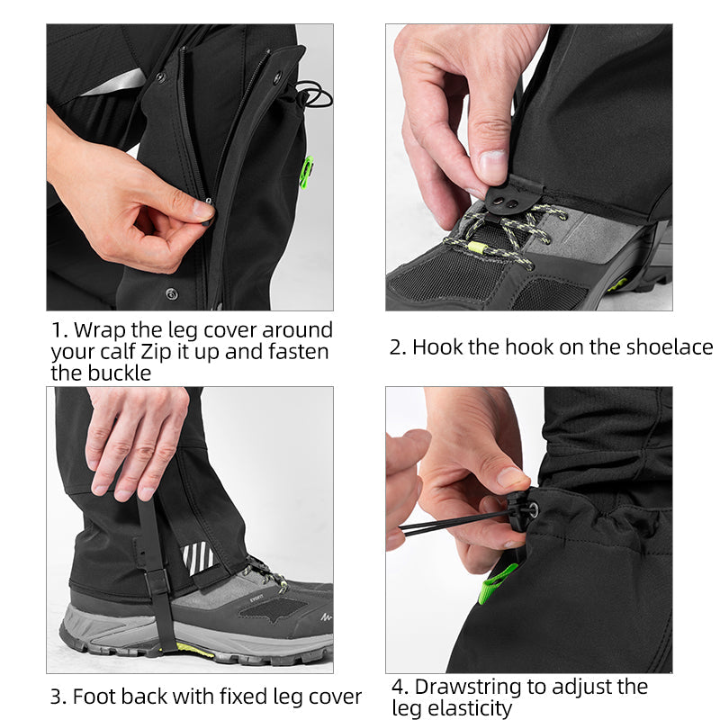 ROCKBROS Leg Warmer Breathable Reflective Outdoor Cycling Sports Boot Cover - ROCKBROSUSA