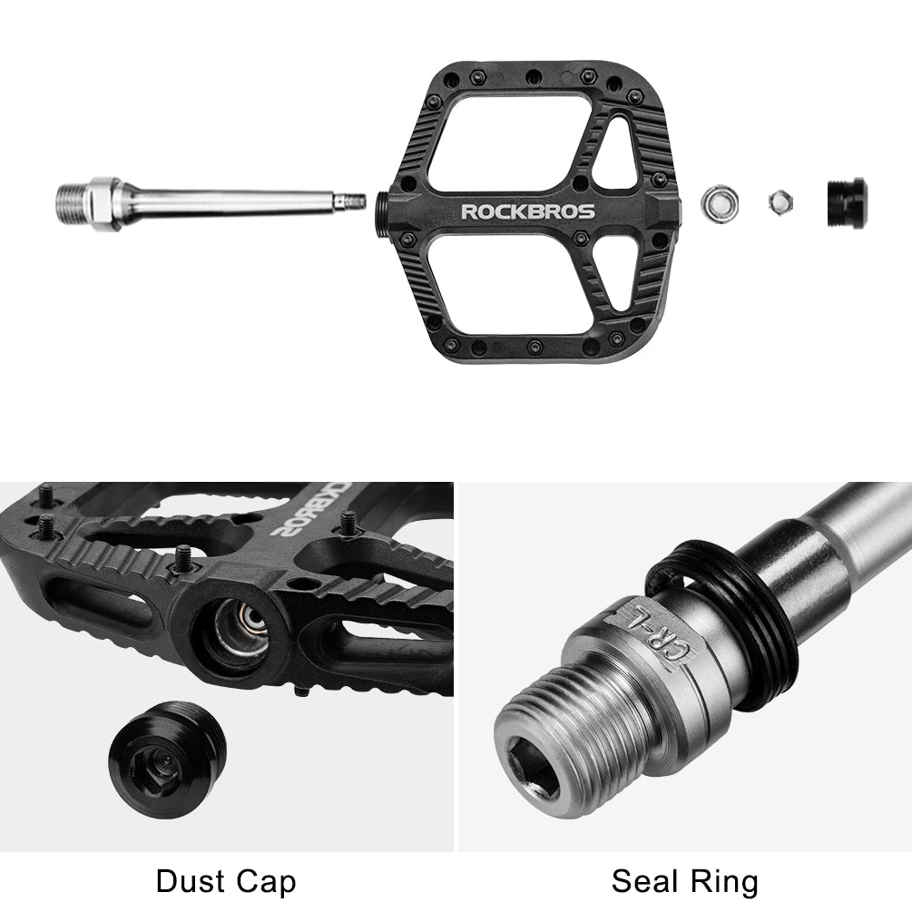 ROCKBROS Extra Large Bike Pedals in Various Colours (Pair)