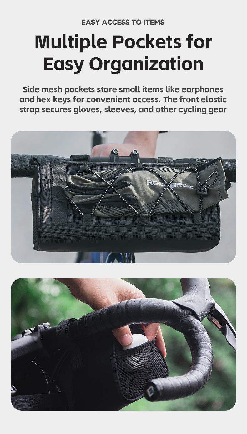 ROCKBROS 1.5L Reflective Handlebar Bag - Durable, Compact, Multi-functional - ROCKBROSUSA