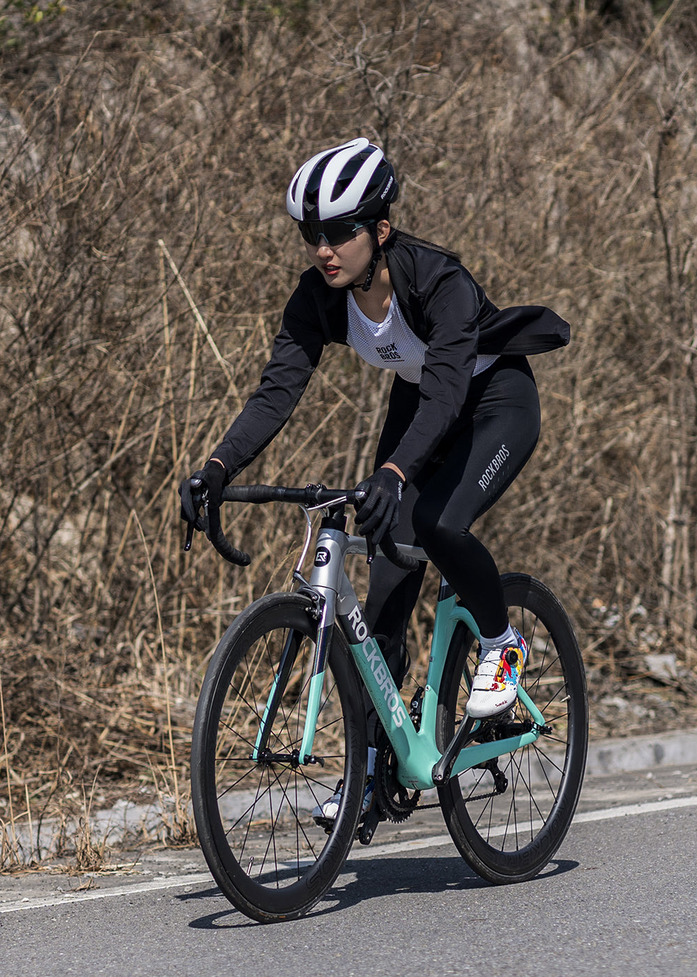 【ROAD TO SKY】by ROCKBROS Women's Cycling Tights in Black - ROCKBROSUSA