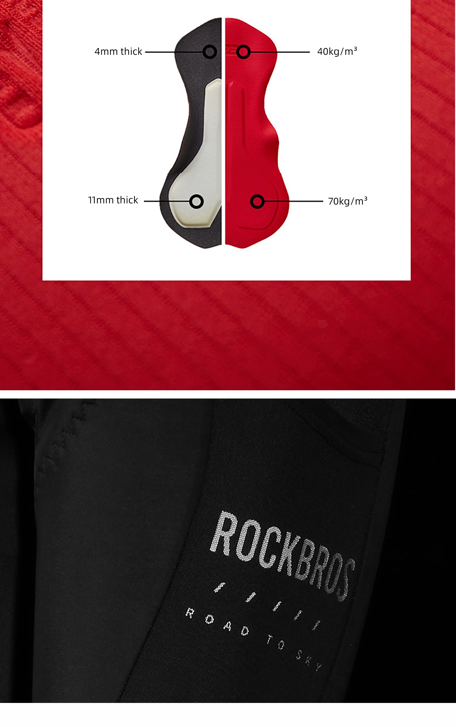 【ROAD TO SKY】by ROCKBROS Women's Cycling Shorts in Black - ROCKBROSUSA