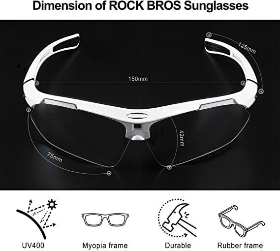ROCKBROS Cycling Sunglasses Bicycle Photochromic Glasses Full Frame Eyewear - ROCKBROSUSA