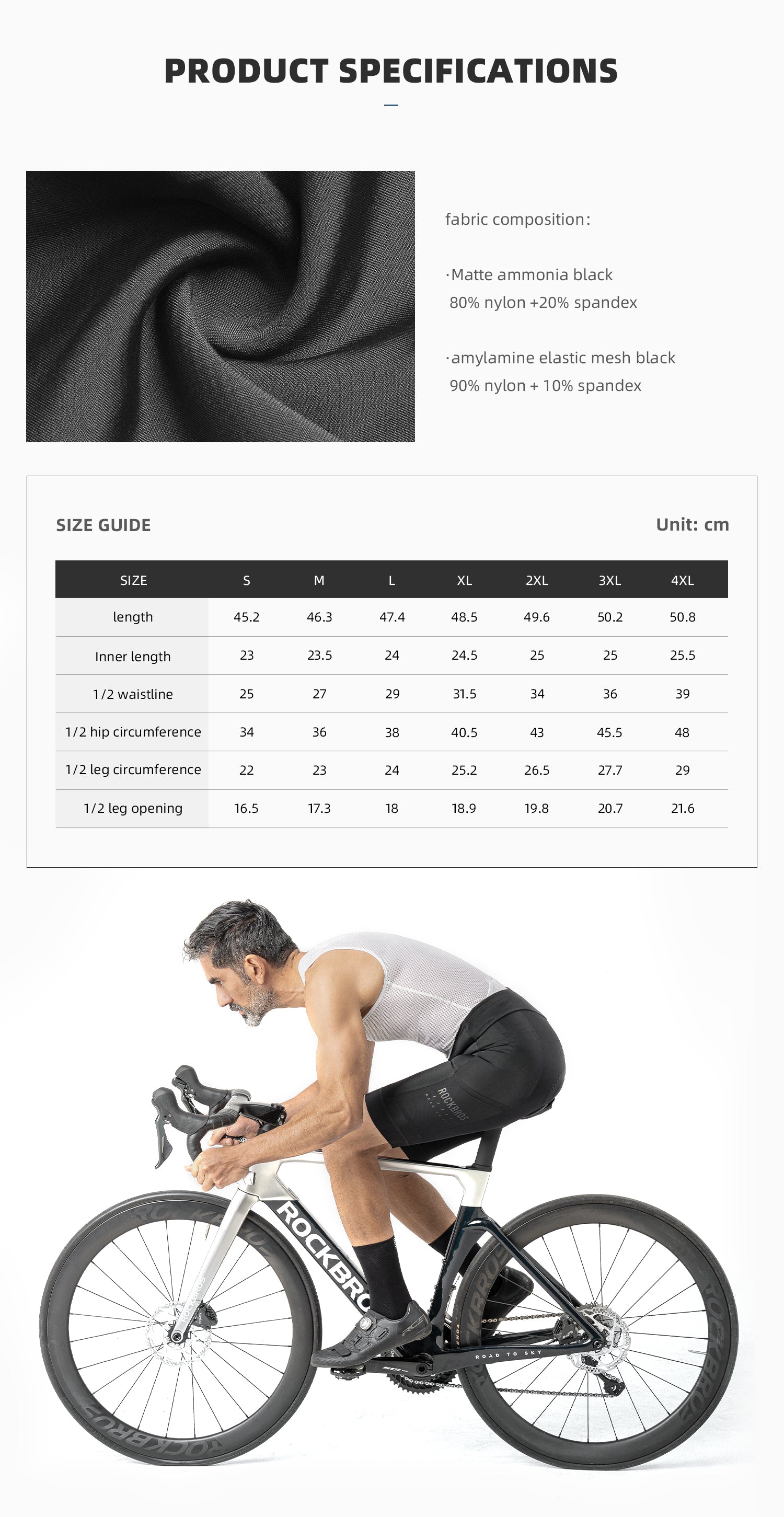 【ROAD TO SKY】by ROCKBROS Men's Cycling Shorts - ROCKBROSUSA