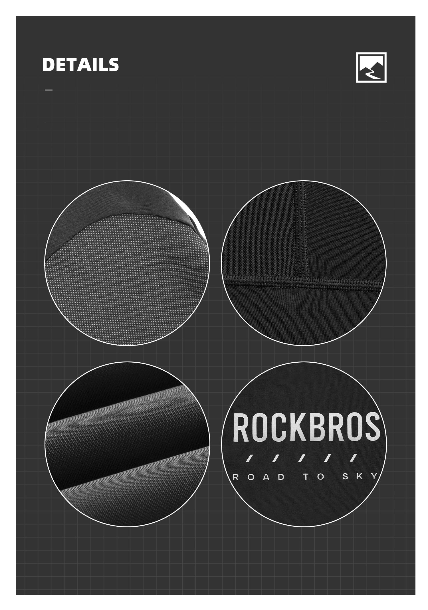 【ROAD TO SKY】by ROCKBROS Women's Cycling Tights in Black - ROCKBROSUSA