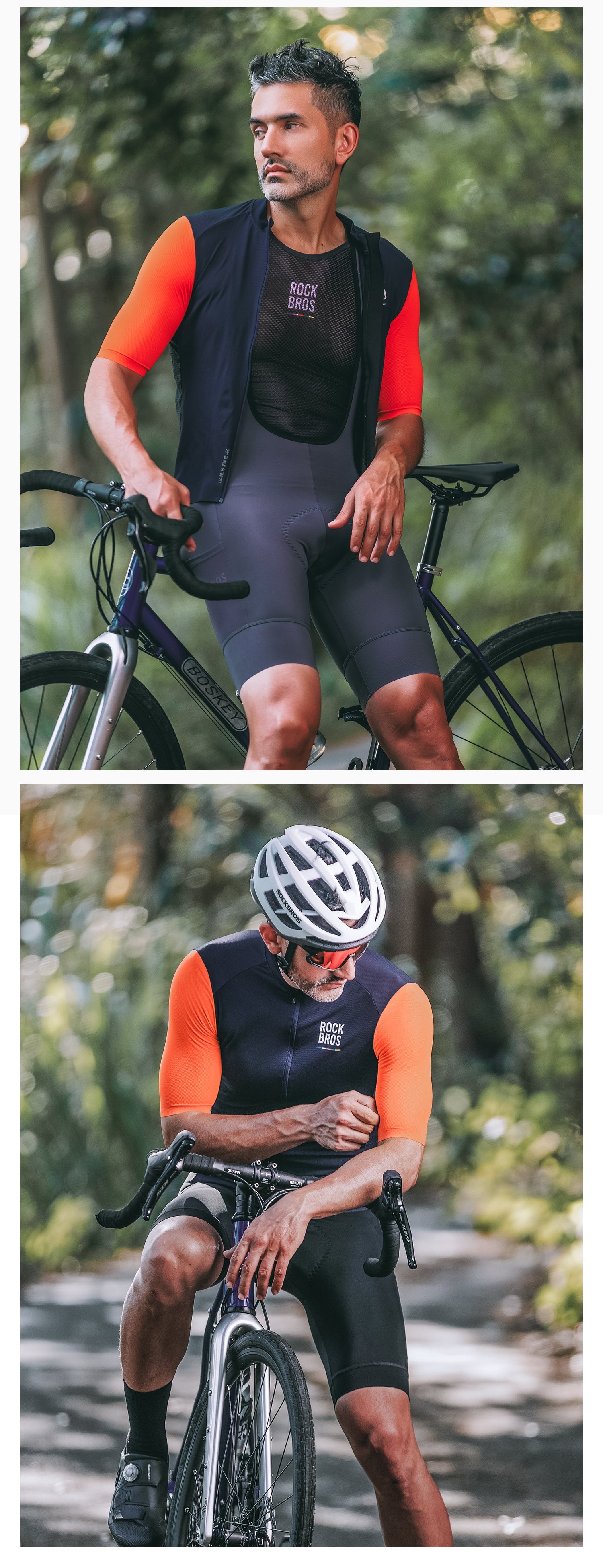 【ROAD TO SKY】by ROCKBROS Men's Short-Sleeve Cycling Jersey in Various Colours - ROCKBROSUSA