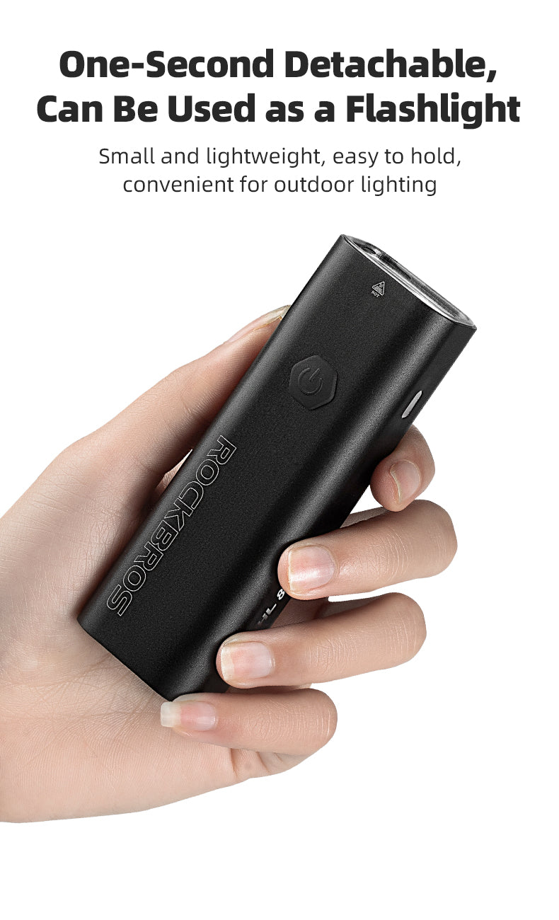 ROCKBROS Bicycle Front Headlight RHL800LM - 800 Lumens, USB-C, IPX6 Waterproof - ROCKBROSUSA