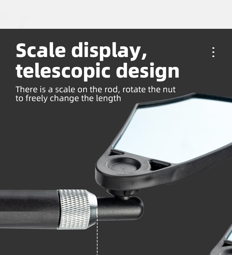 ROCKBROS Adjustable Bike Mirror Anti-Glare 360-Degree Rotation - ROCKBROSUSA