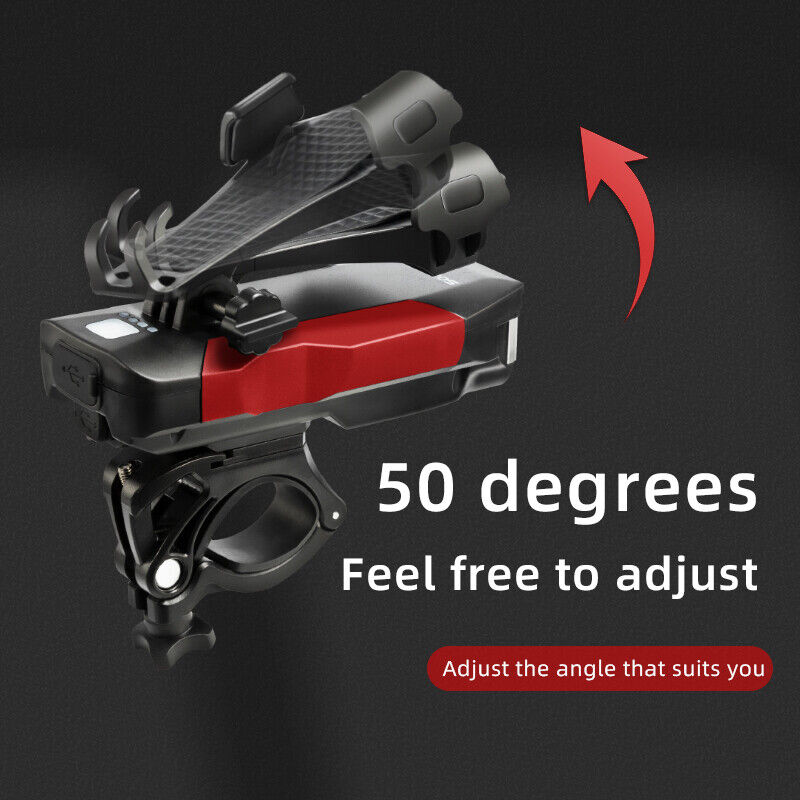 ROCKBROS Bicycle Headlight with Phone Holder - ROCKBROSUSA