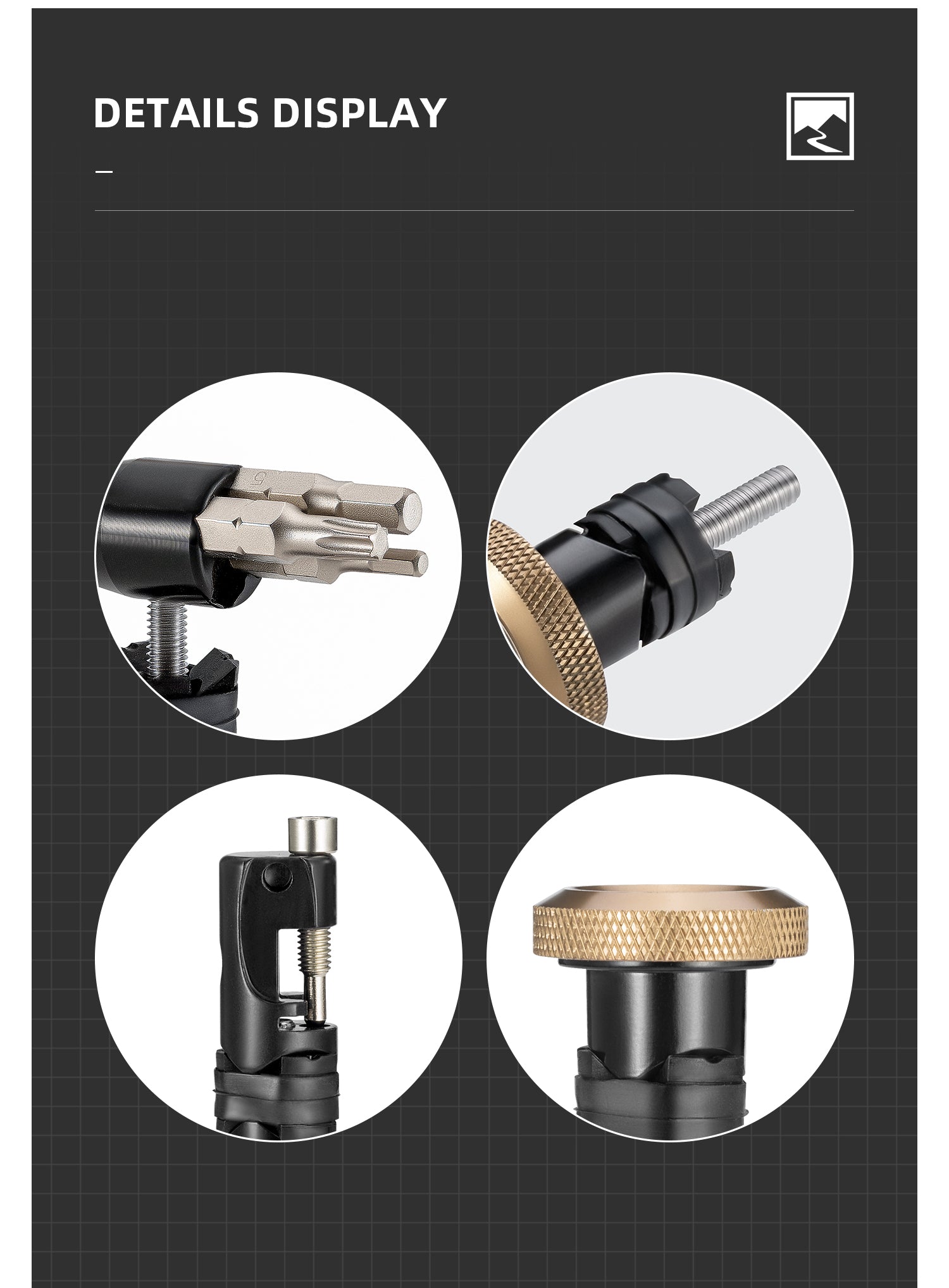 【ROAD TO SKY&VIVK】by ROCKBROS and VIVK Compact Multi-Use Bike Tool Set - Fits in Handlebars - ROCKBROSUSA