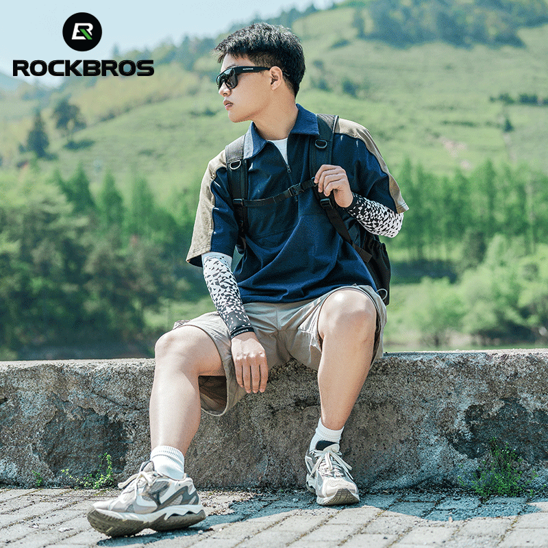 ROCKBROS Sun Protection Arm Sleeves Cooling Running - ROCKBROSUSA