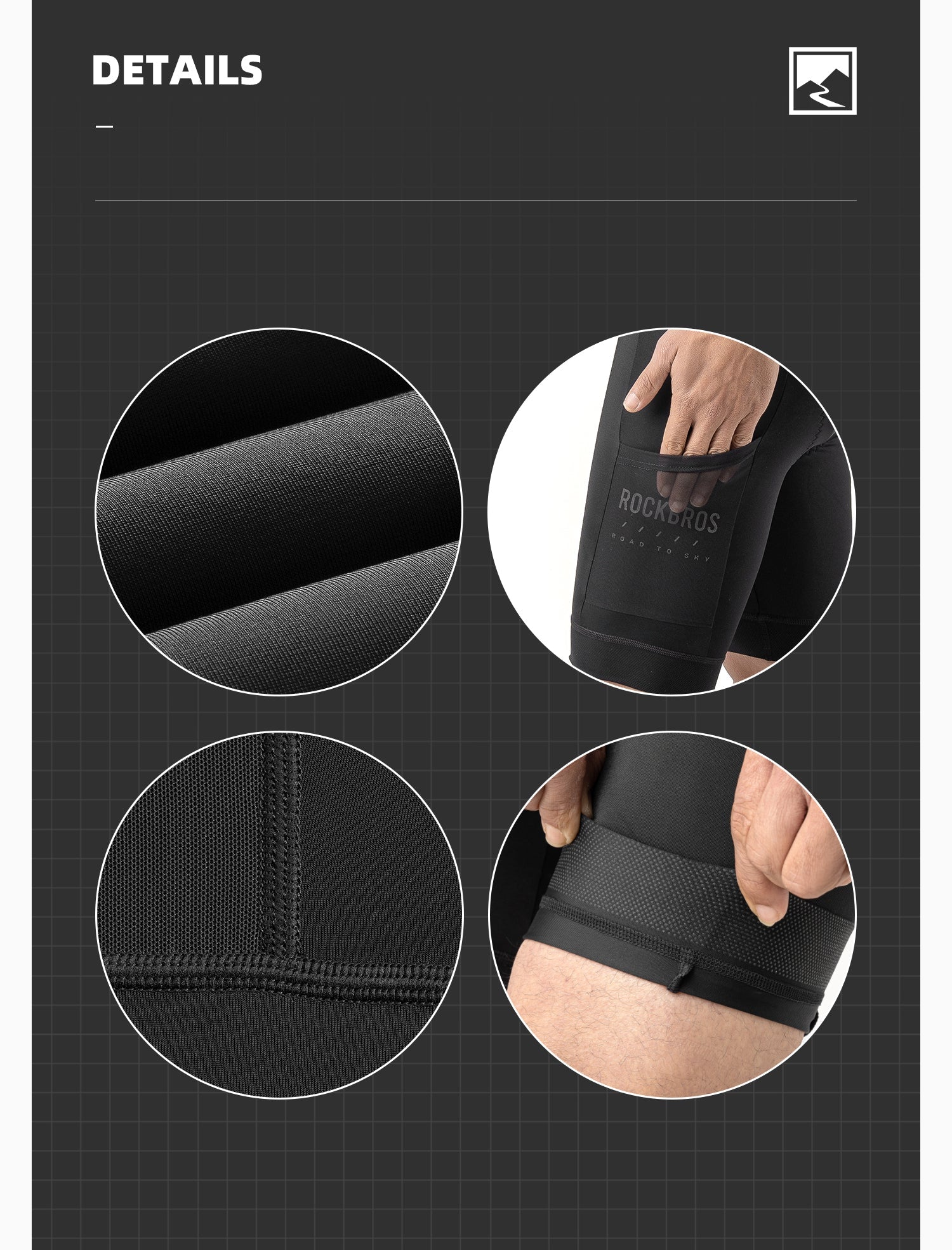 【ROAD TO SKY】by ROCKBROS Men's Cycling Shorts - ROCKBROSUSA