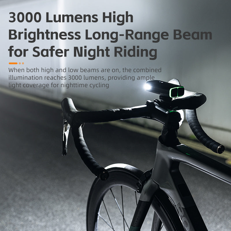 ROCKBROS 3000LM Headlight - Ultra Bright, Dual Beams, Durable, Waterproof - ROCKBROSUSA