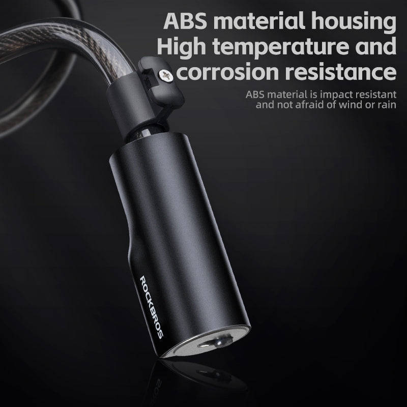 ROCKBROS Steel Cable Bike Lock - Anti-theft, Portable, Waterproof - ROCKBROSUSA