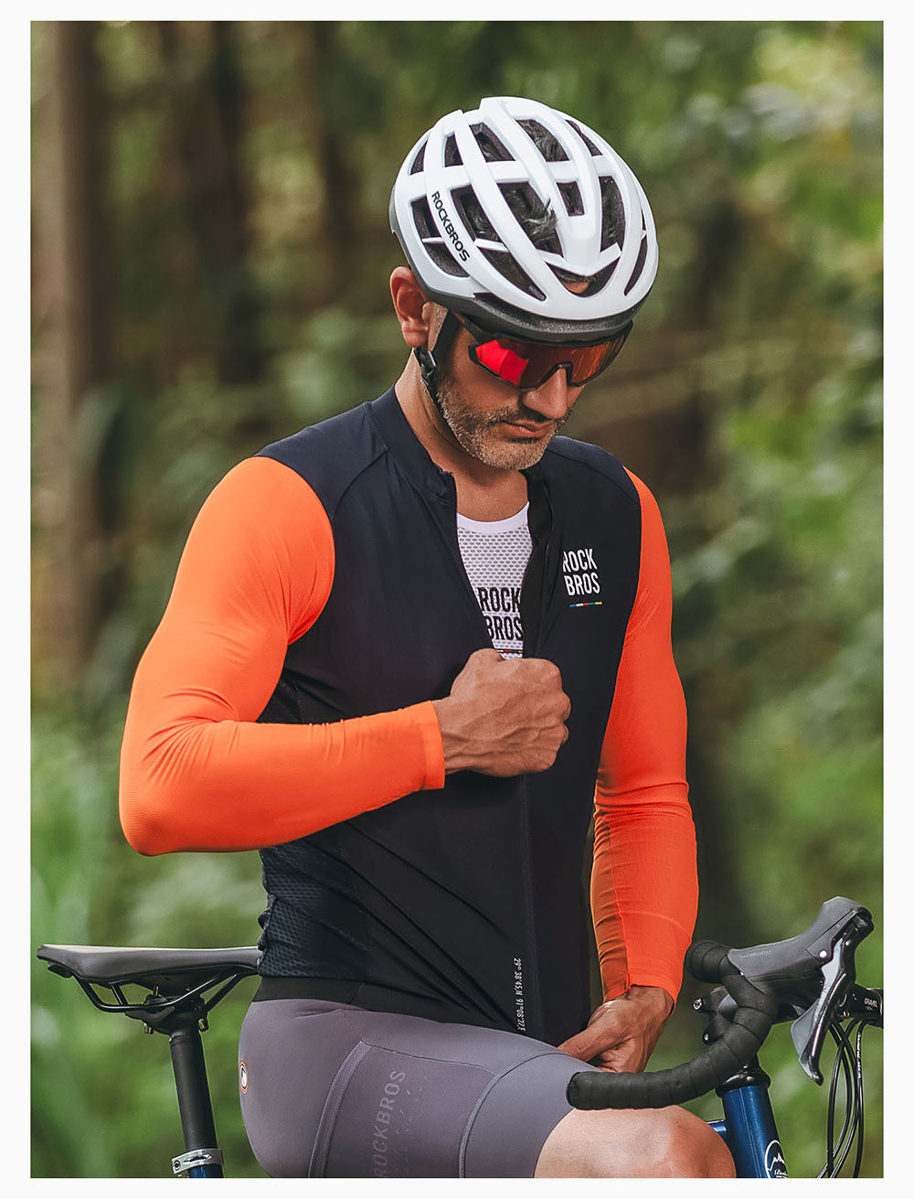 【ROAD TO SKY】by ROCKBROS Men's Long-Sleeve Cycling Jersey in Various Colours - ROCKBROSUSA