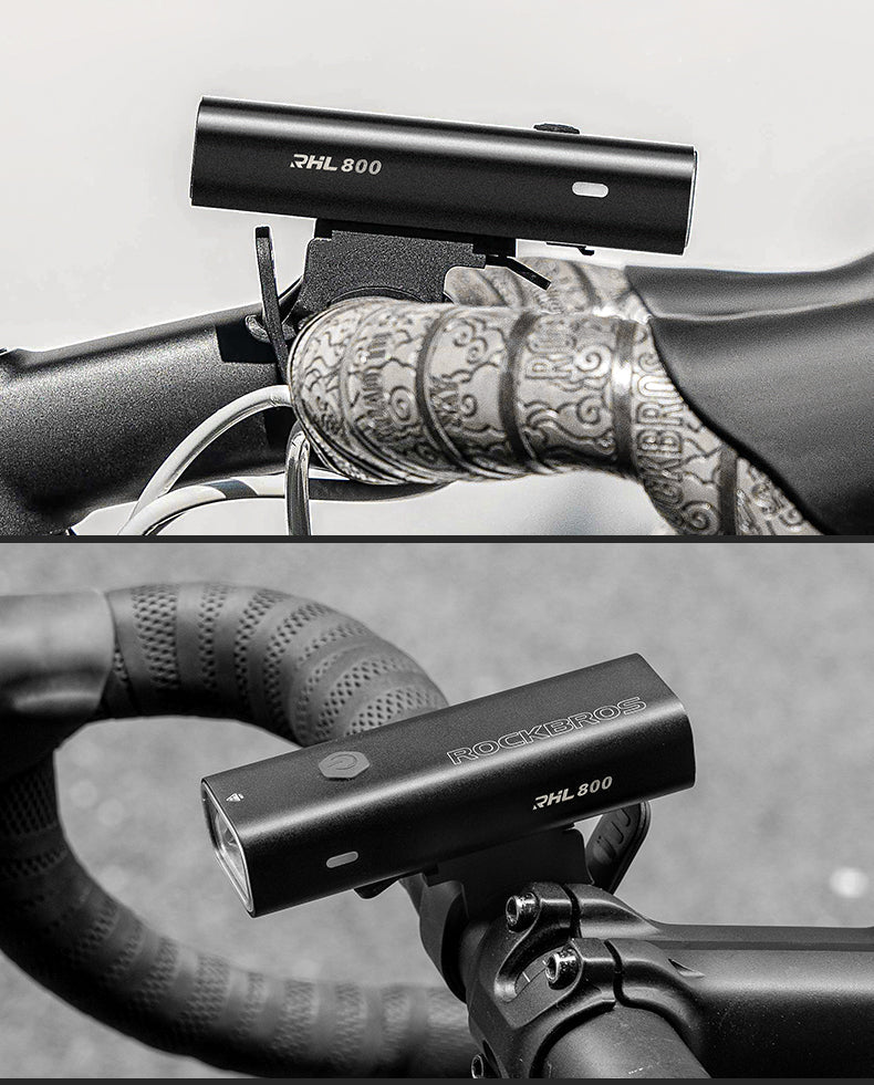 ROCKBROS Bicycle Front Headlight RHL800LM - 800 Lumens, USB-C, IPX6 Waterproof - ROCKBROSUSA