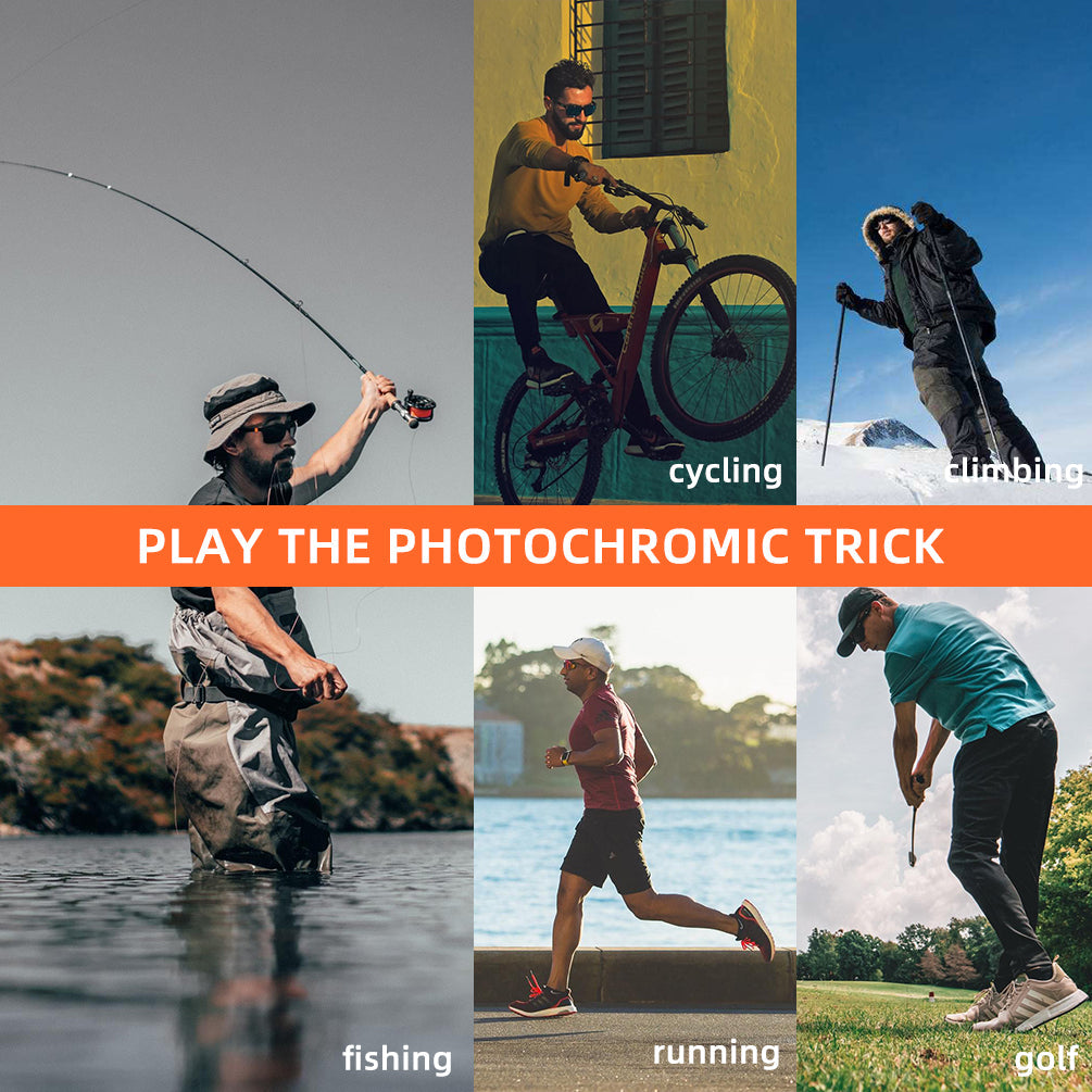 ROCKBROS TR90 Photochromic Full Frame Sunglasses
