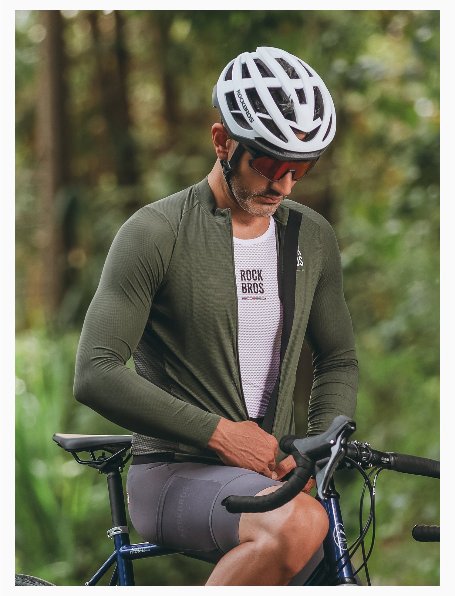 【ROAD TO SKY】by ROCKBROS Men's Long-Sleeve Cycling Jersey in Various Colours - ROCKBROSUSA